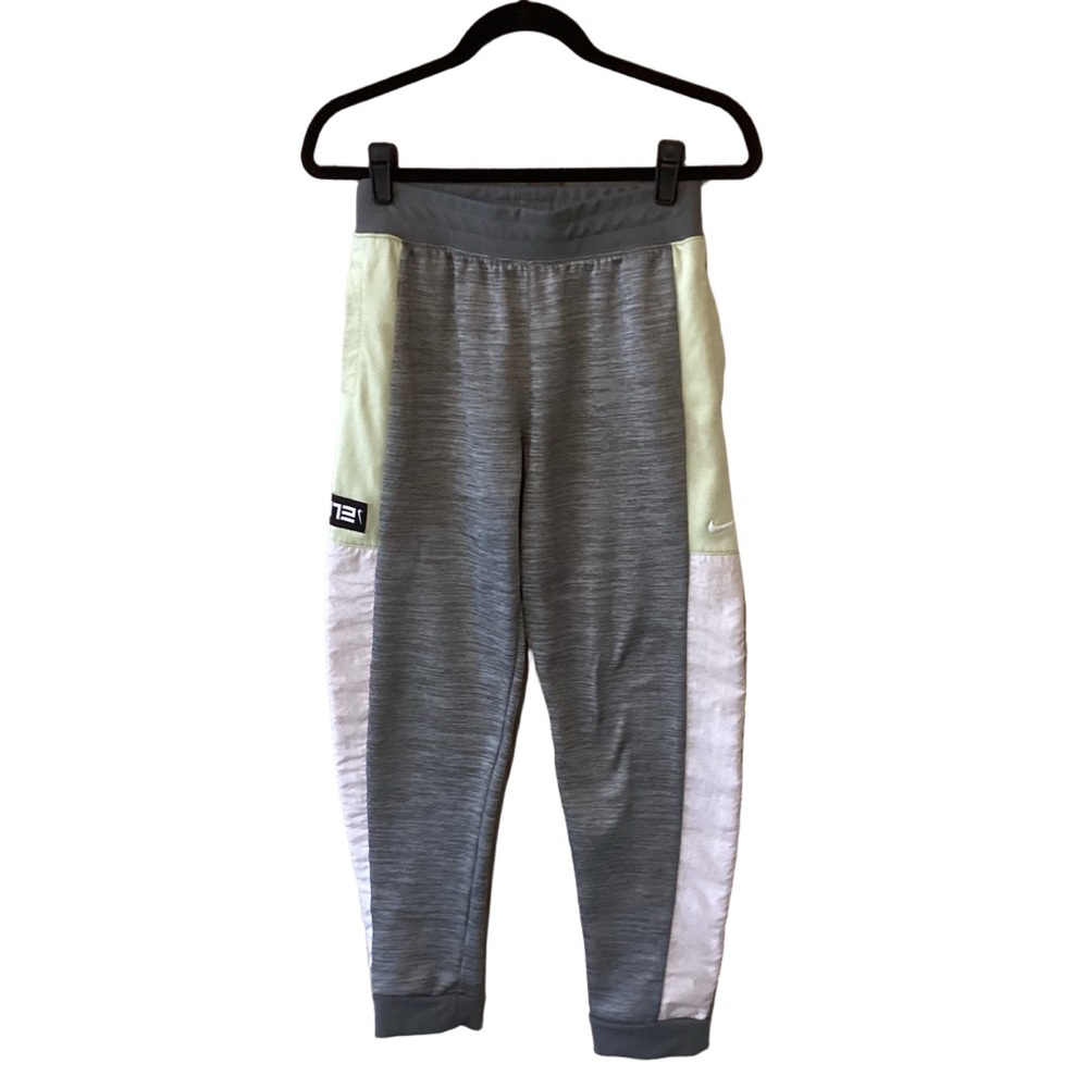 Boys' Nike Therma-Fit Elite Performance Jogger Size XL Gray Green White Swoosh